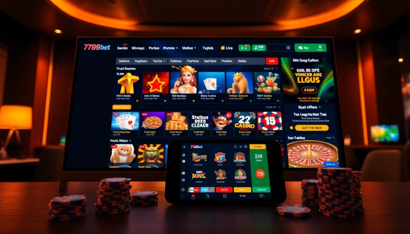 Engaging online betting interface showcasing 789bet gambling games
