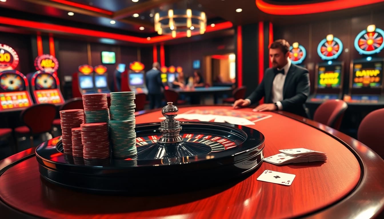 An exciting scene of a roulette table at a casino showcasing the thrill of gaming at 88xx.