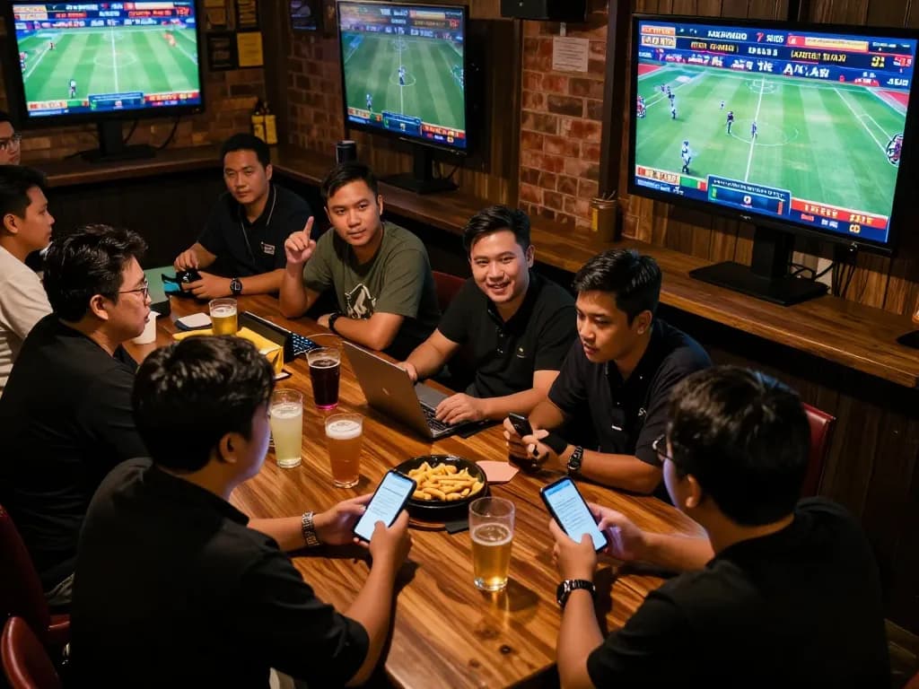 Engaging sports betting scene highlighting excitement and strategy centered on 7meter Judi Bola.