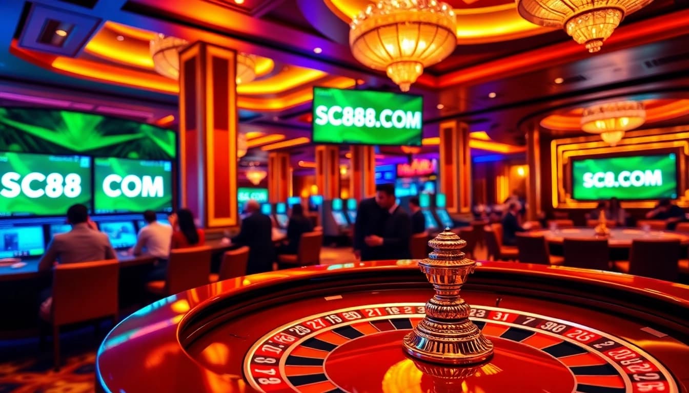 Experience thrilling gameplay at SC88.COM with vibrant casino scenes and interactive betting options.
