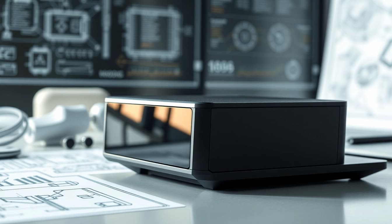 Showcase of the AT99 device highlighting its innovative features and design.