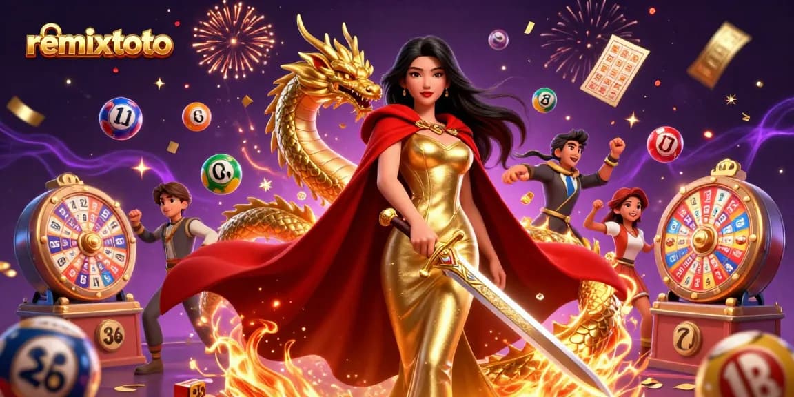 Engage with remixtoto to experience vibrant lottery excitement amid celebratory visuals.