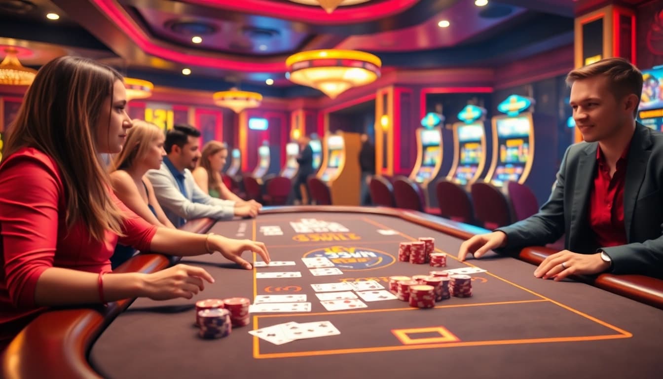 Experience thrilling gaming at 33win with engaging casino tables and vibrant atmosphere.
