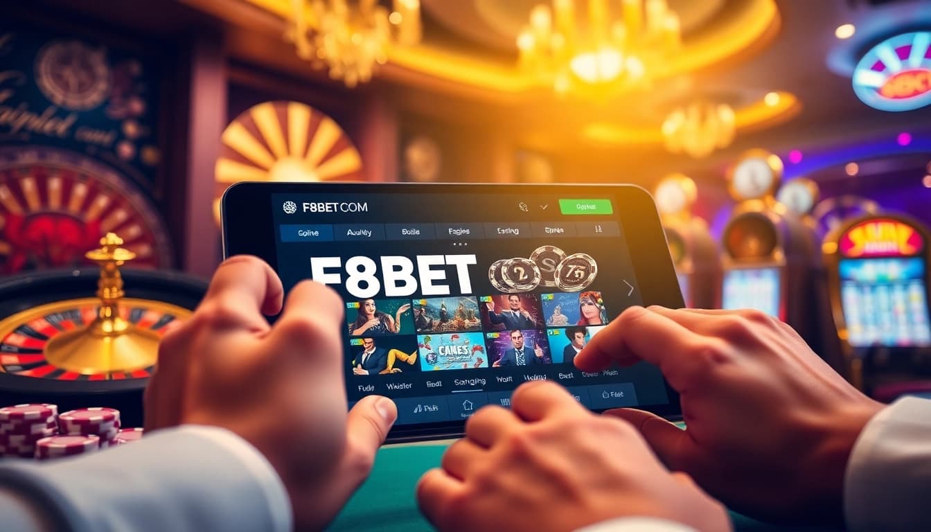 Experience excitement with F8BET COM gaming options in a luxurious casino setting.