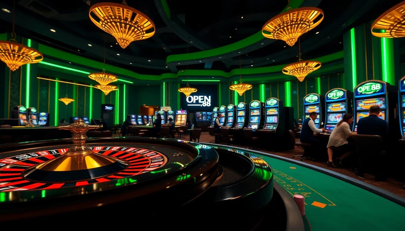 Engaging players experience thrilling games at OPEN 88's luxurious casino.