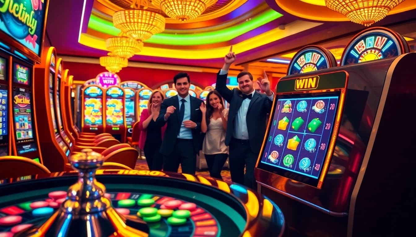 Experience thrilling wins at idnslot as players enjoy vibrant casino games with lively atmosphere.