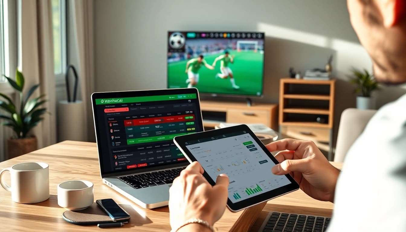 Keonhacai's engaging football betting interface showcasing live odds and analysis tools for bettors.