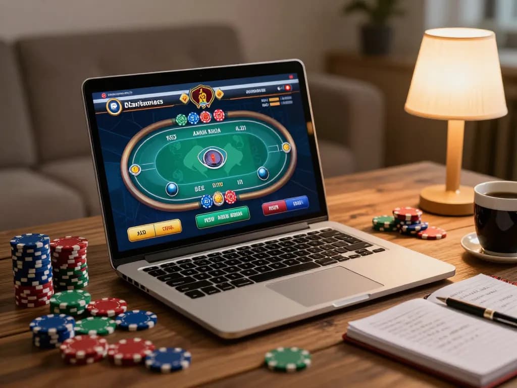 Players enjoying an RR88 online poker game interface with strategic betting options visible.