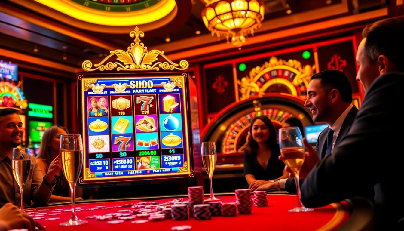 Players enjoying excitement at the slot machine on https://nohudoithuong.us/, capturing the thrill of gambling.