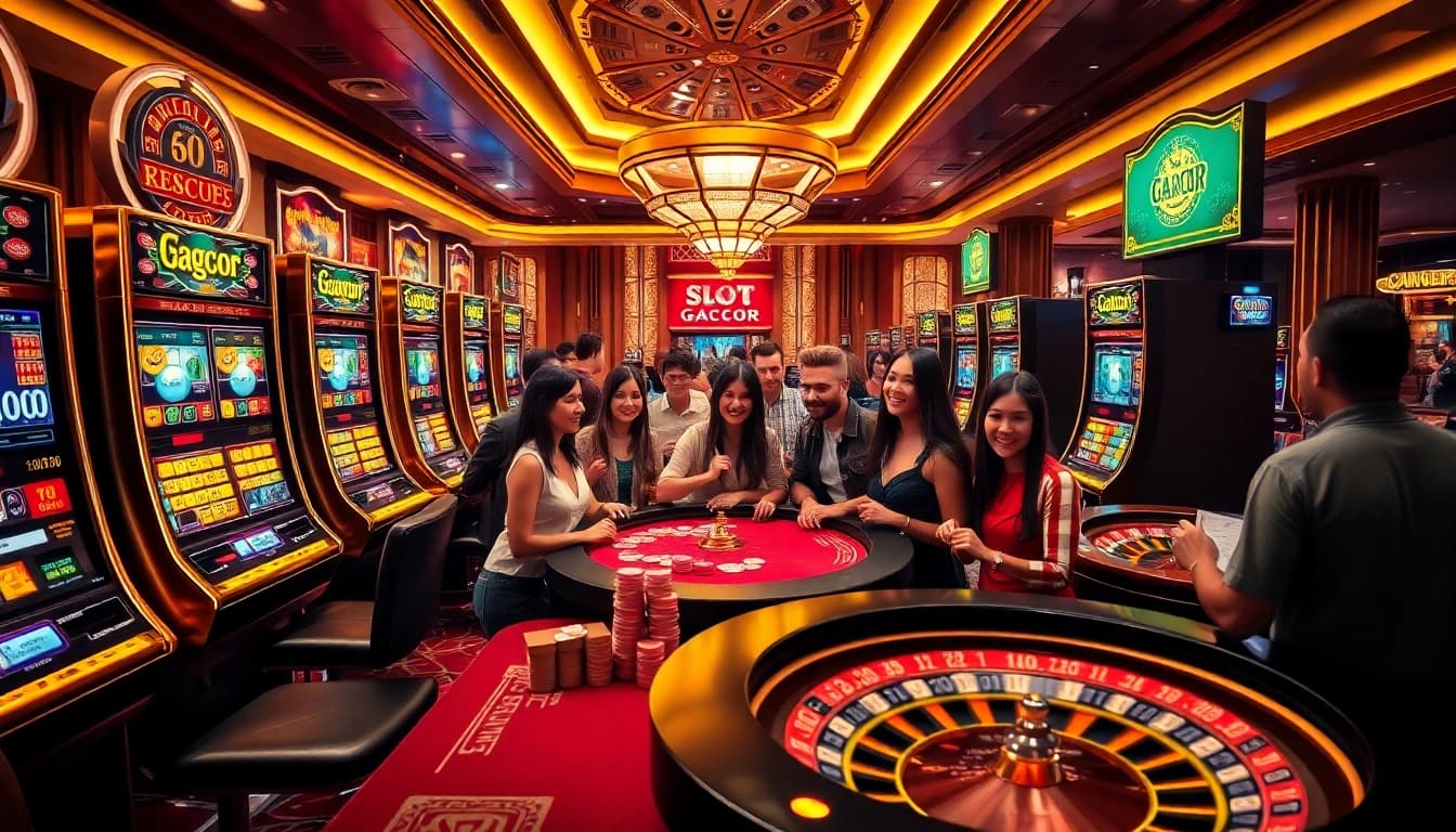 Experience thrilling Slot Gacor wins at a luxurious casino featuring exciting games and vibrant atmosphere.