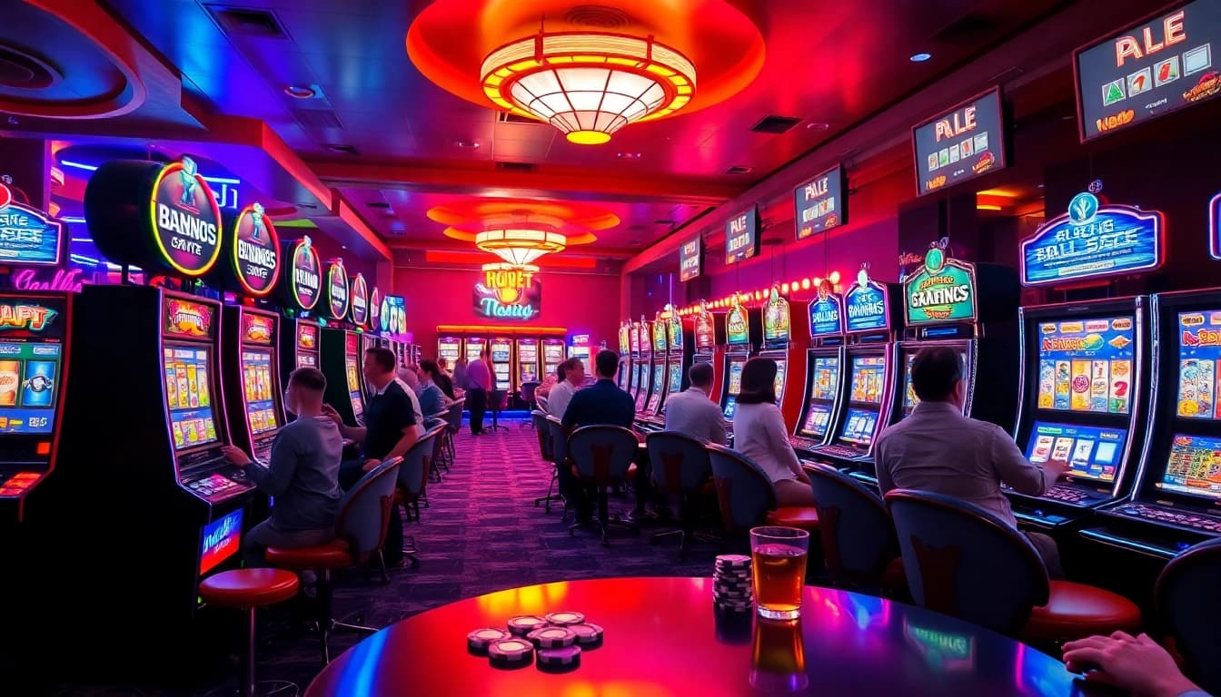 Permainan garasislot dengan mesin slot berwarna cerah yang mengasyikkan.
