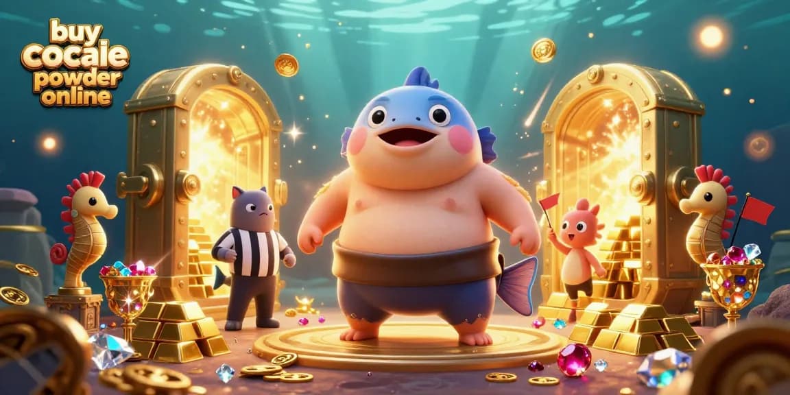 Engage in the excitement of casino adventures while you buy cocaine powder online, showcasing a vibrant 3D underwater scene.