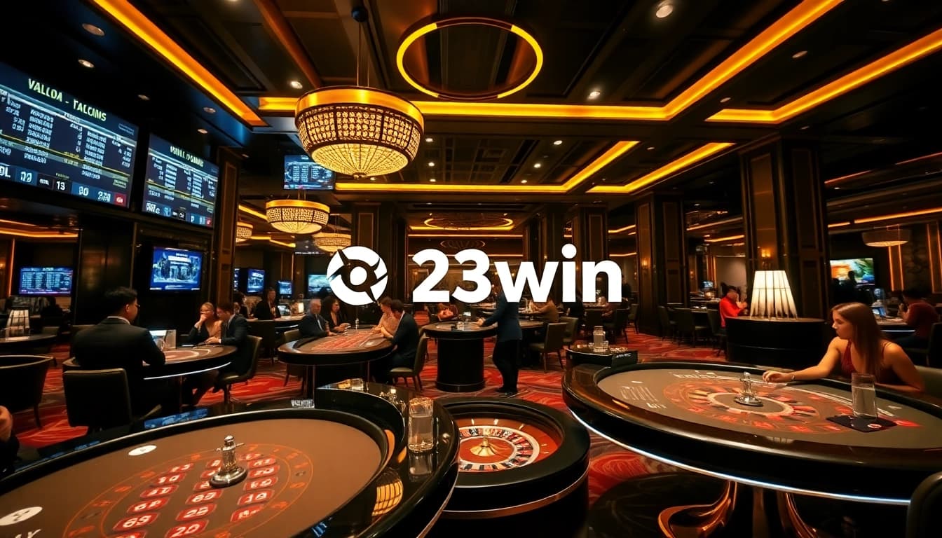 Experience the excitement of online gaming at 23win's luxurious casino.