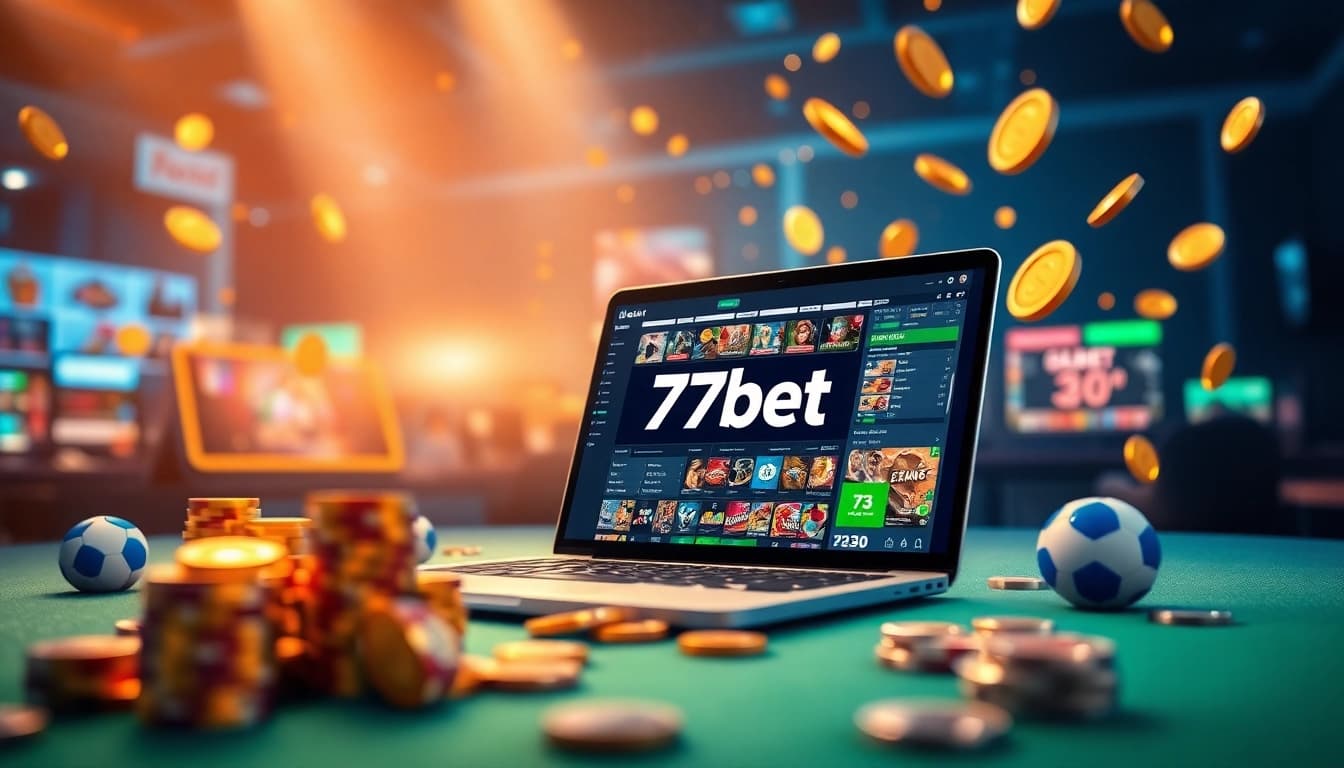 Experience the thrill of winning with 77bet's vibrant online gaming interface showcasing diverse betting options.