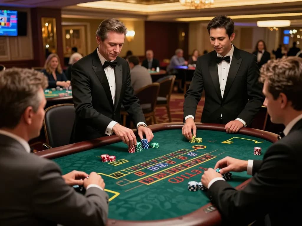 Engaging gameplay at goal123 casino's live blackjack table with enthusiastic players and professional dealers.