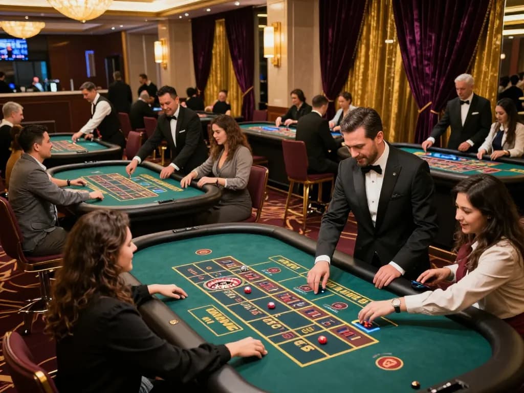 Players at a roulette table celebrating at the popular 789P casino.