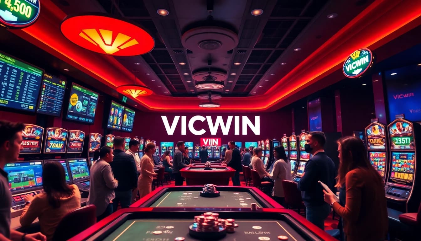 VICWIN online gaming platform showcasing dynamic gaming experiences and player engagement.