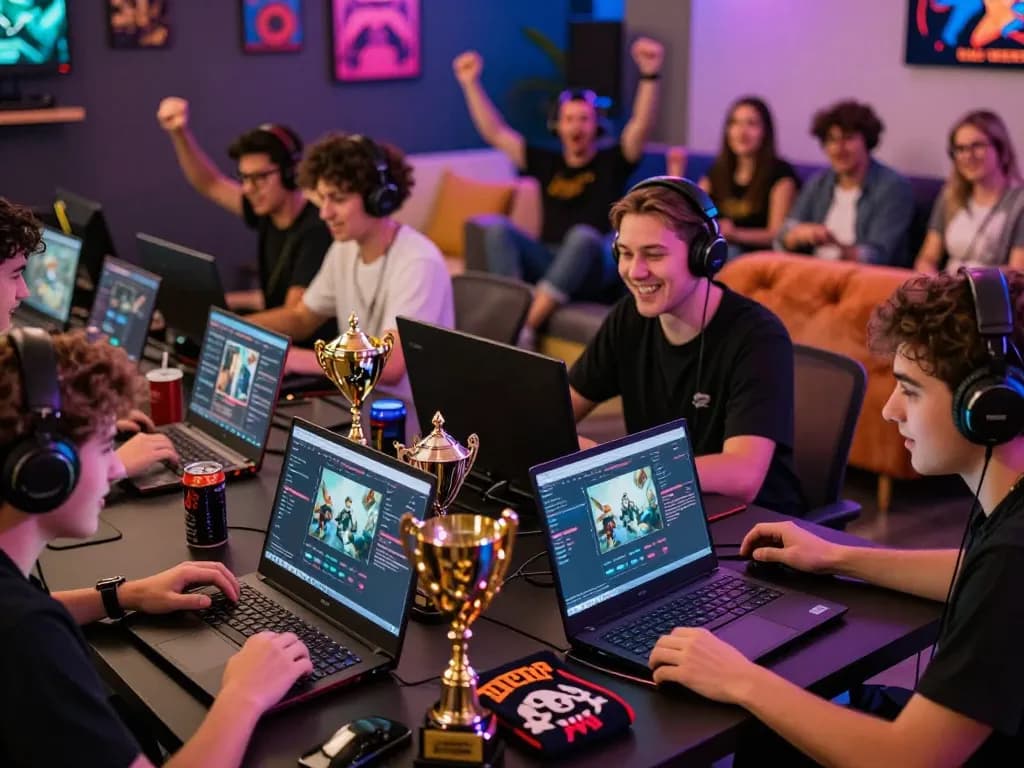 LUCKYWIN online gaming community showcasing diverse players enjoying games on multiple devices.