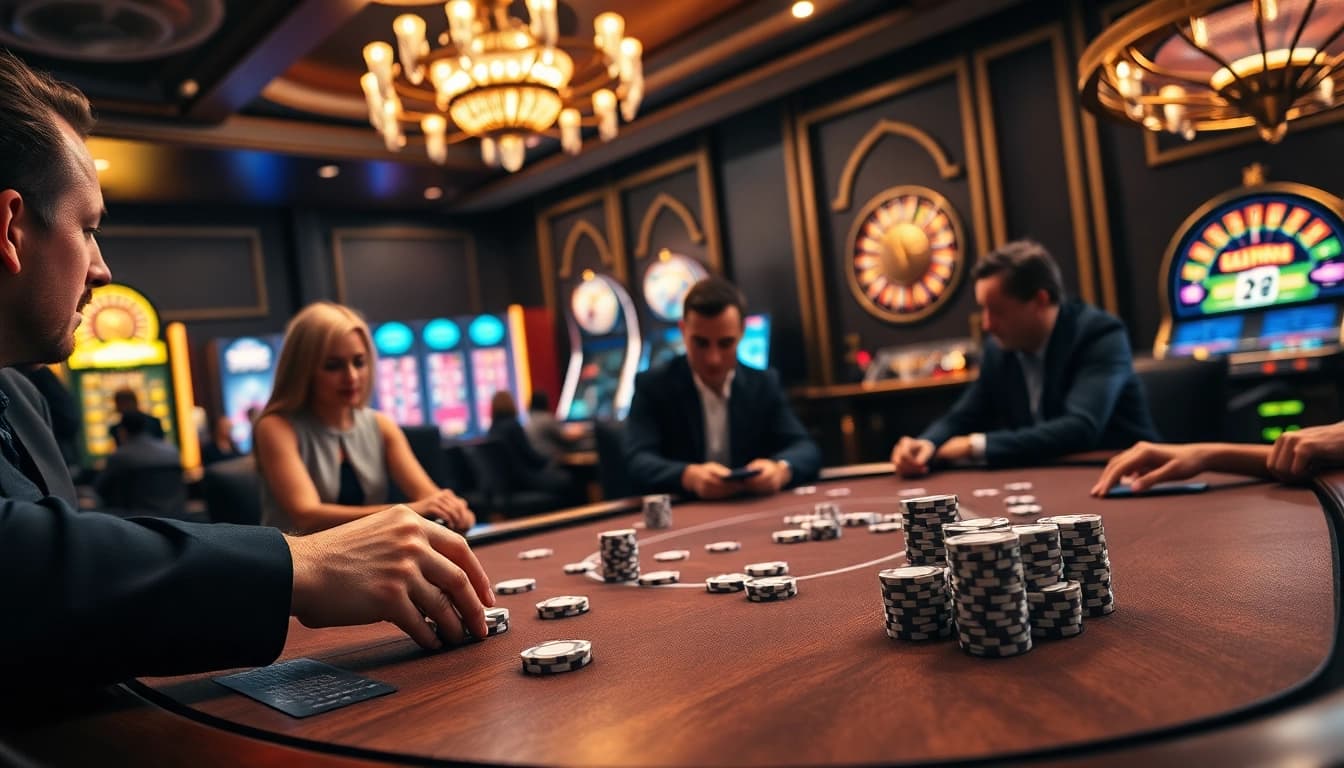 Experience the thrill of high-stakes poker at SOIBET's latest gateway, ทางเข้า soibet ล่าสุด, with luxurious casino visuals.