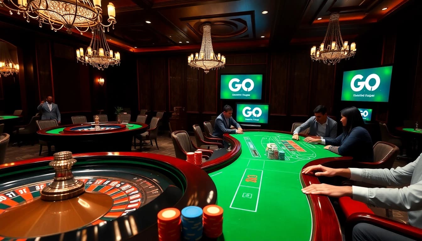 Experience the thrill of Go 99 gaming with luxurious tables and vibrant atmosphere.