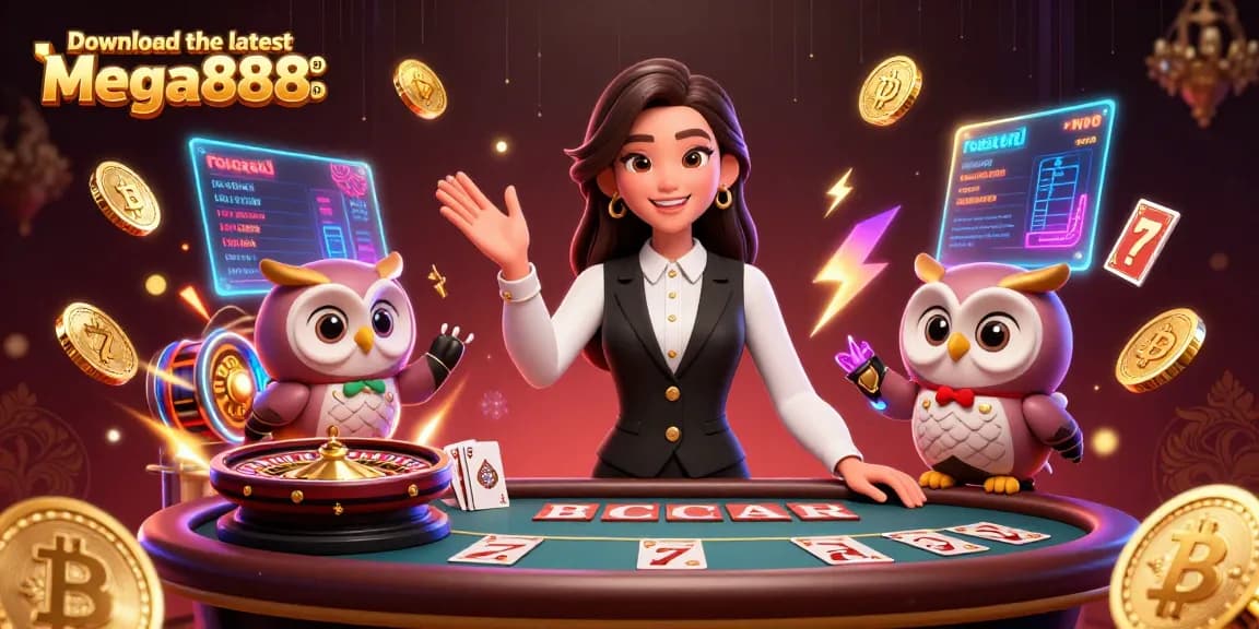 Download the latest Mega888 app and experience high-stakes Baccarat and Roulette with professional dealers.