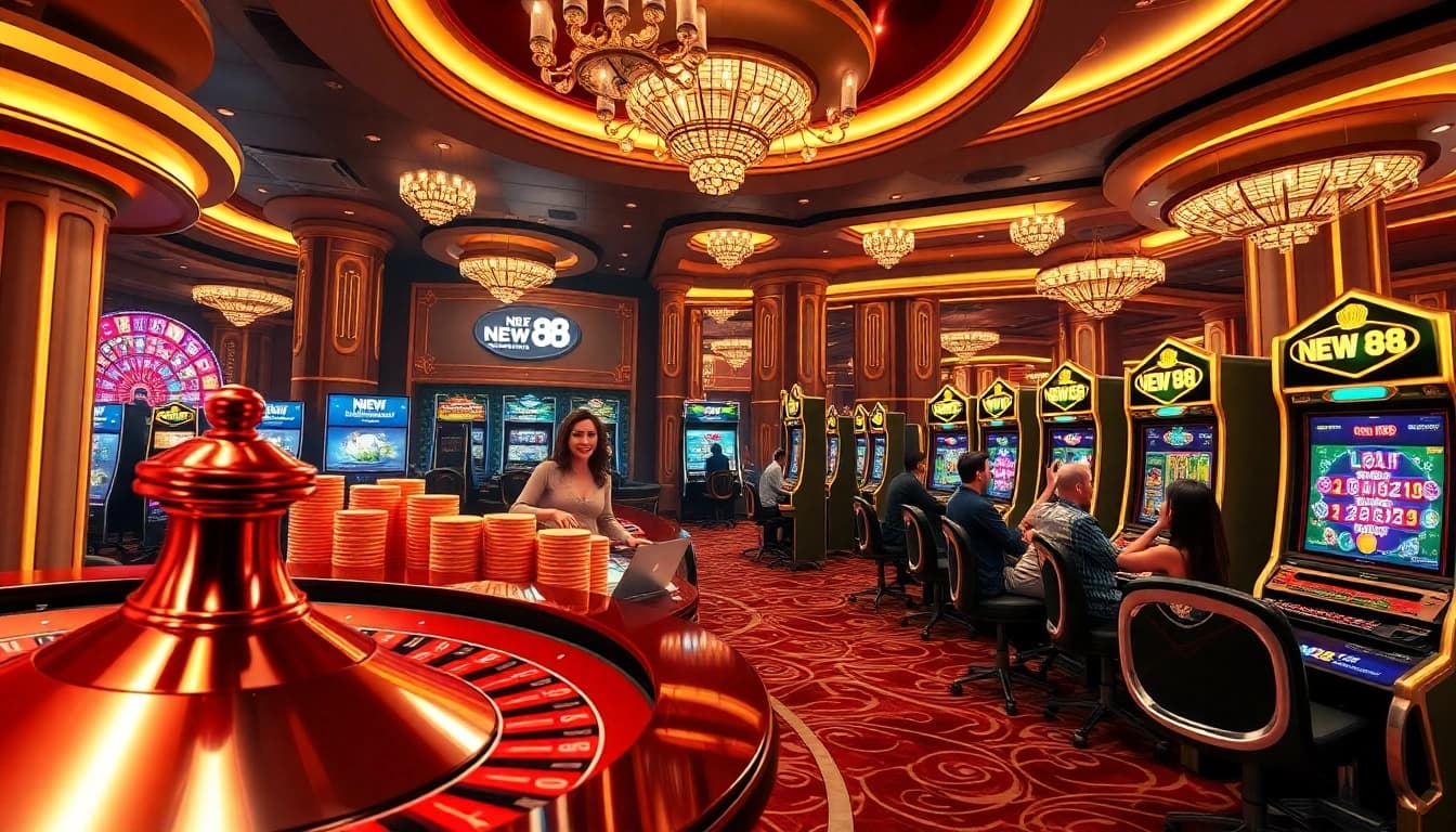 Players enjoying the high-stakes excitement of New 88 casino games with vibrant visuals and rich interactions.