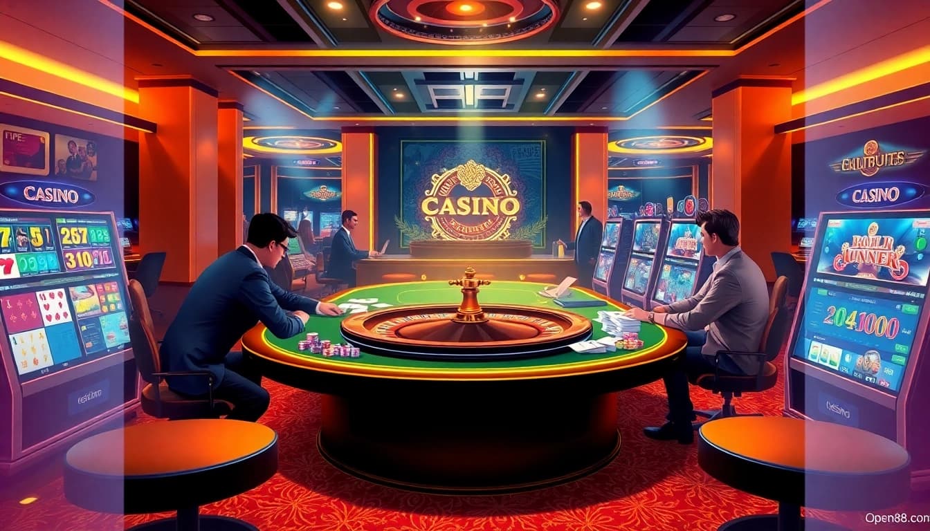 Experience thrilling online gambling at https://open88ss.com/ with colorful slot machines and poker action.