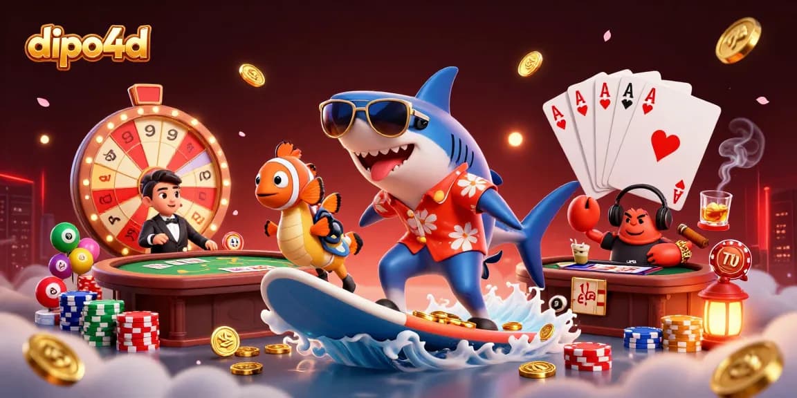 Experience the thrill in dipo4d with vibrant prize elements and cartoon characters in an action-packed scene.