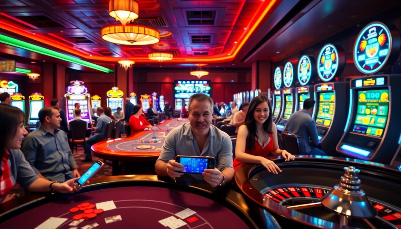 Experience the excitement of 8s with engaging gaming action in a vibrant casino environment.