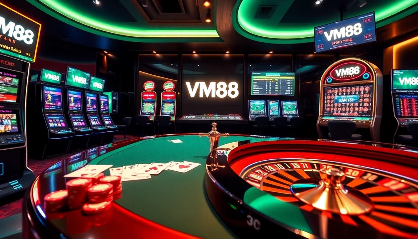 Experienced gambler placing strategic bets on VM88’s competitive odds at an elegant digital casino table