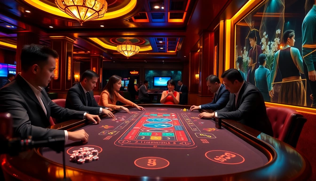 Action-packed Tài Xỉu gaming scene at https://taixiumd5.uk.com/ showcasing thrilling gameplay and vibrant atmosphere.