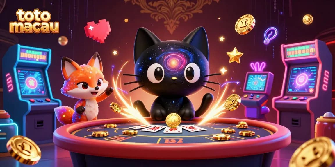 Engage with toto macau lottery excitement through dynamic cosmic casino illustration art.