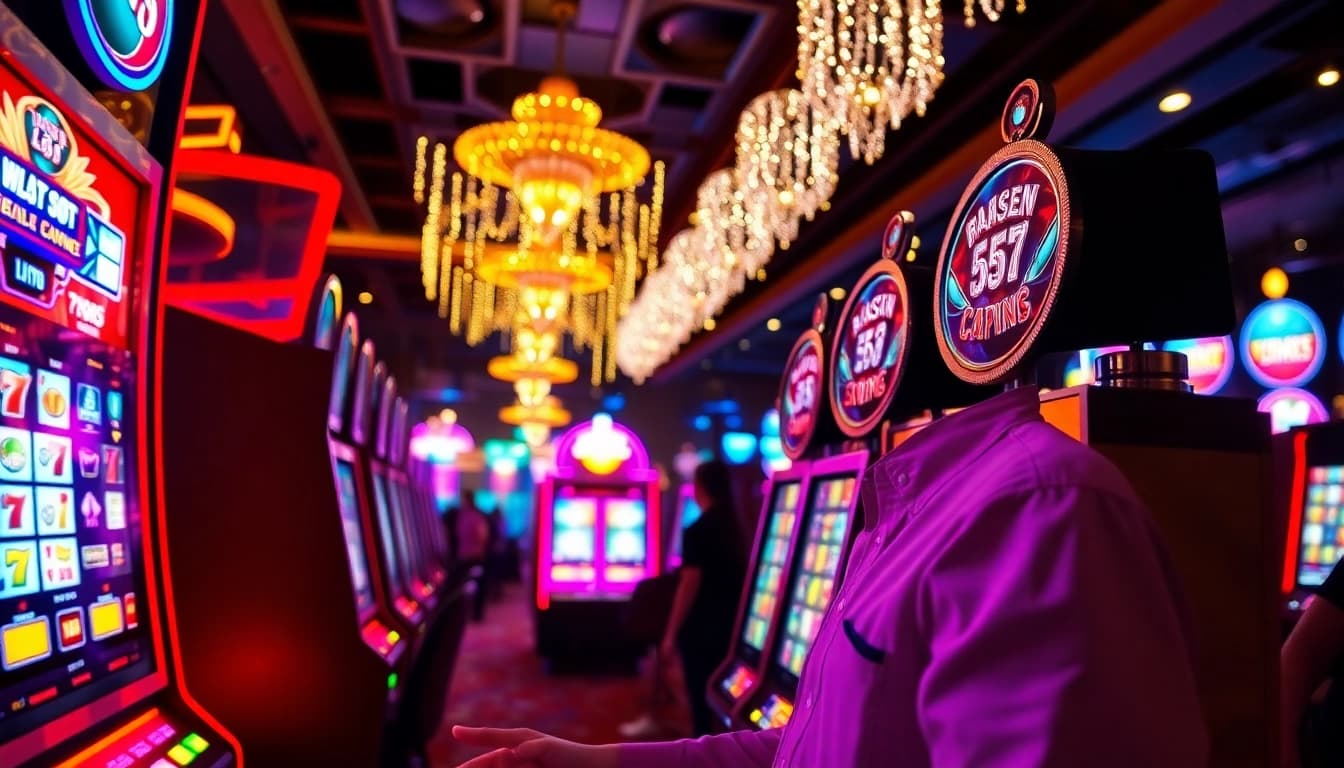 Slot gacor mudah menang menunjukkan pemain yang beruntung di mesin slot kasino.