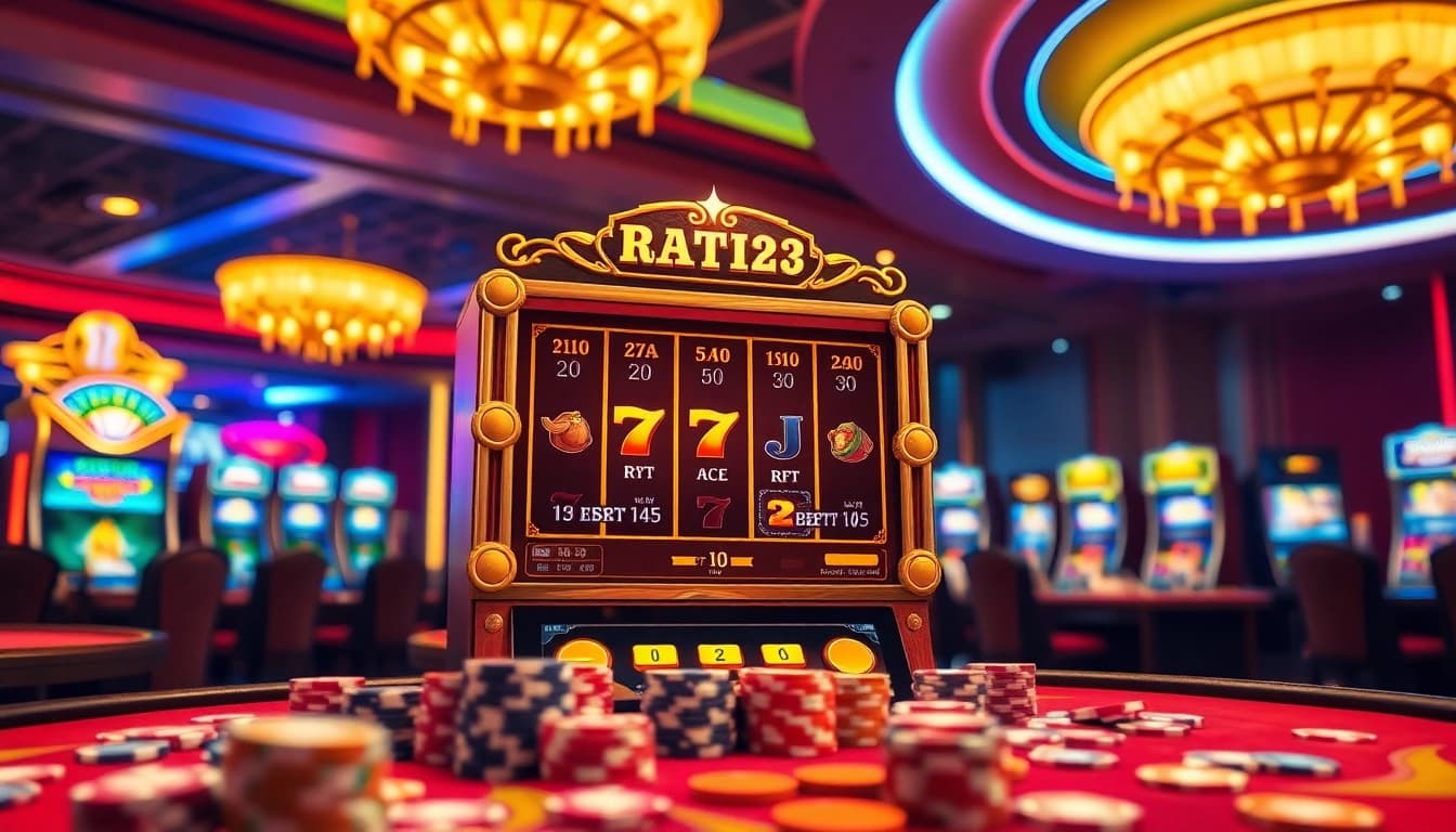 Pemain Ratu123 meraih kemenangan pada mesin slot online yang menarik di dalam suasana kasino mewah.