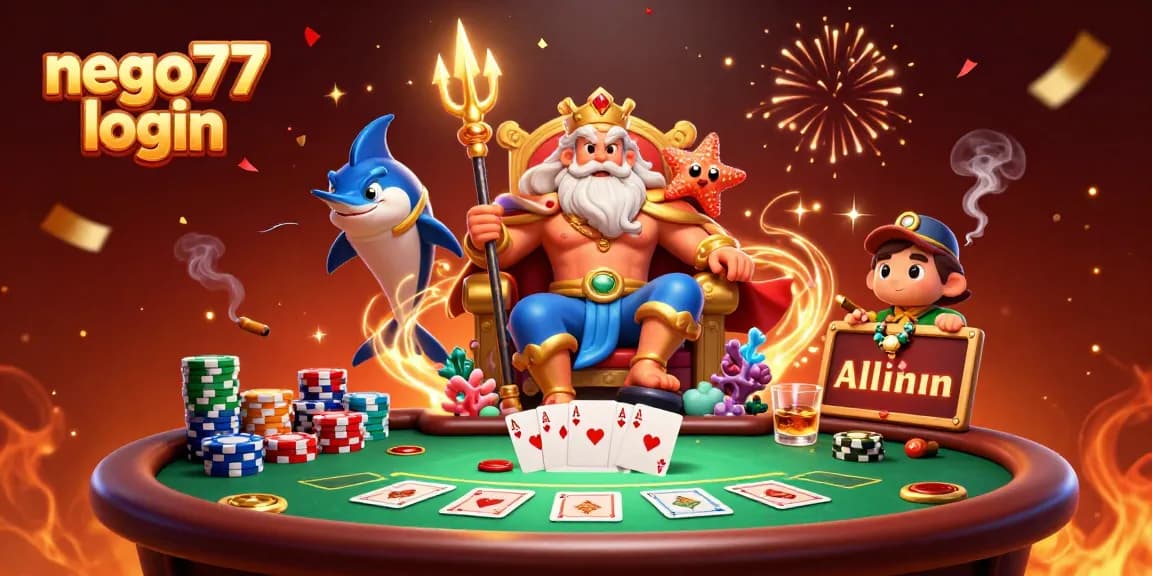 Experience the thrill of nego77 login with vibrant casino elements and dynamic characters!