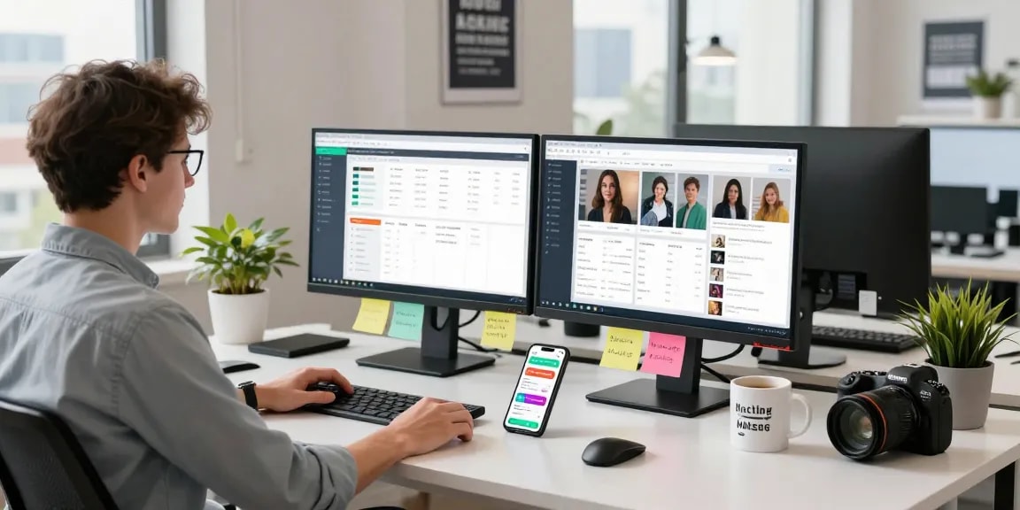 Dynamic digital marketing workspace highlighting strategies for AA88.com campaigns.