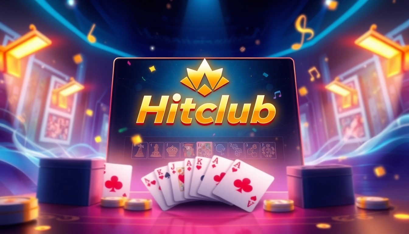 Hitclub online gaming platform showcasing vibrant game cards and an interactive interface.