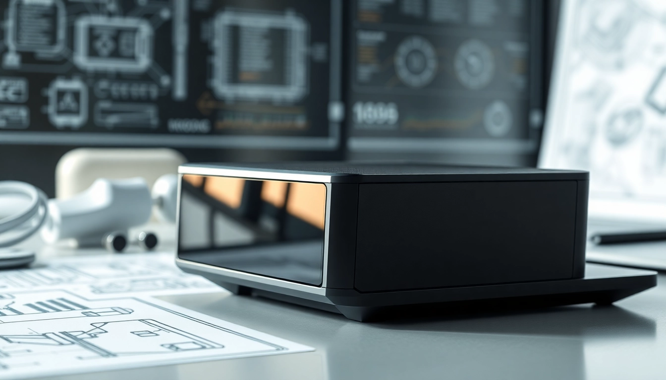 Showcase of the AT99 device highlighting its innovative features and design.