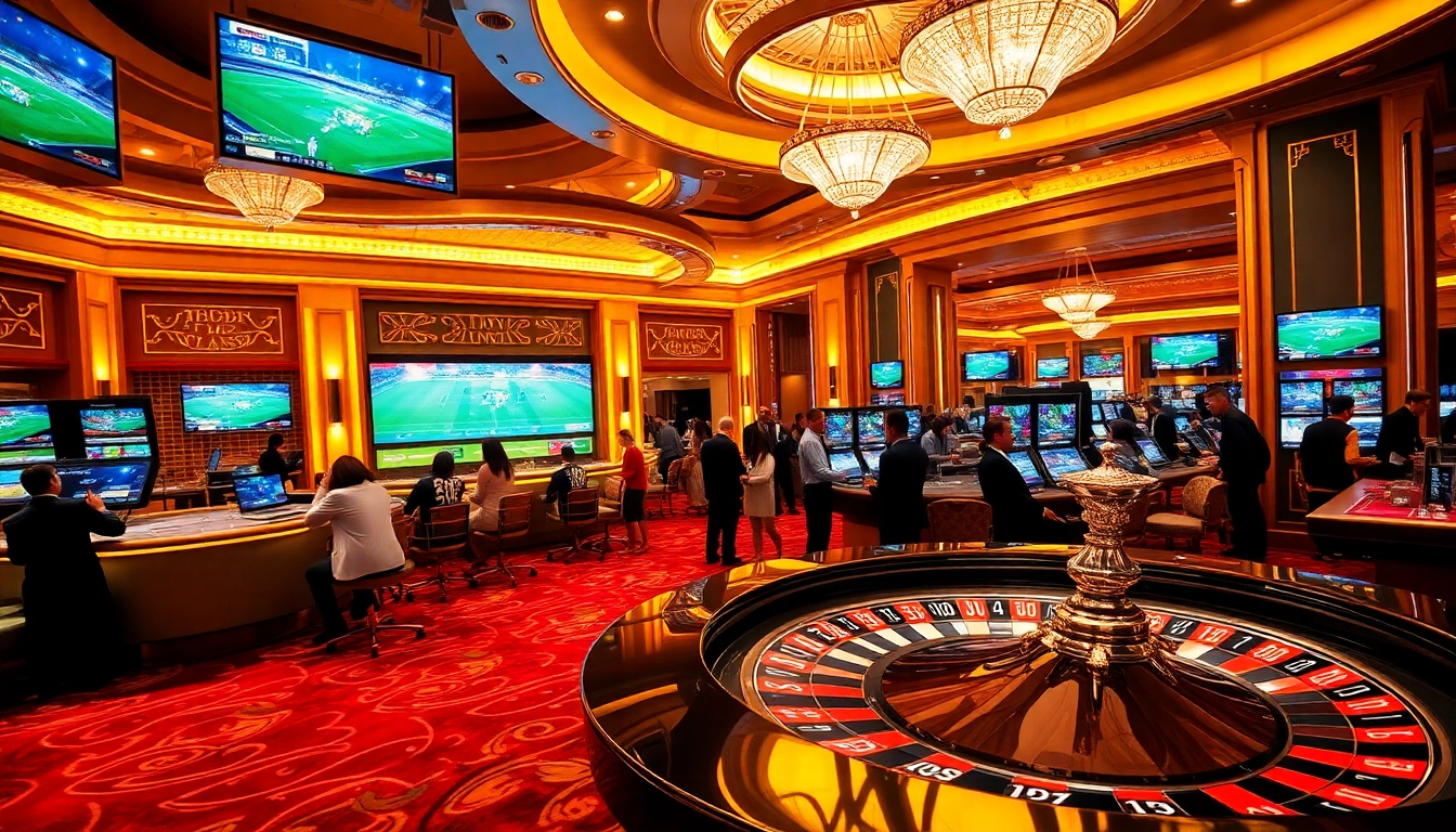 Experience the thrill of Judi Piala Dunia in a vibrant casino betting atmosphere.