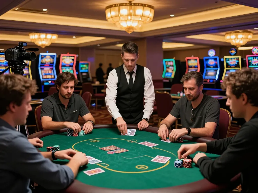 Pemain di kasino mewah fokus pada permainan poker yang mendebarkan sambil menavigasi strategi kemenangan terkait dengan https://www.crosstonerestaurant.com/vegetarian.html.