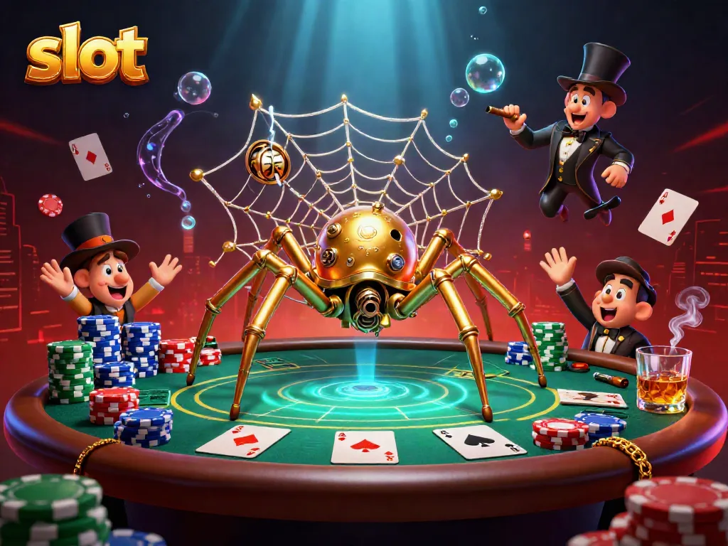 Slot menjadi pusat perhatian saat laba-laba menangkap gulungan mesin di jaringnya.