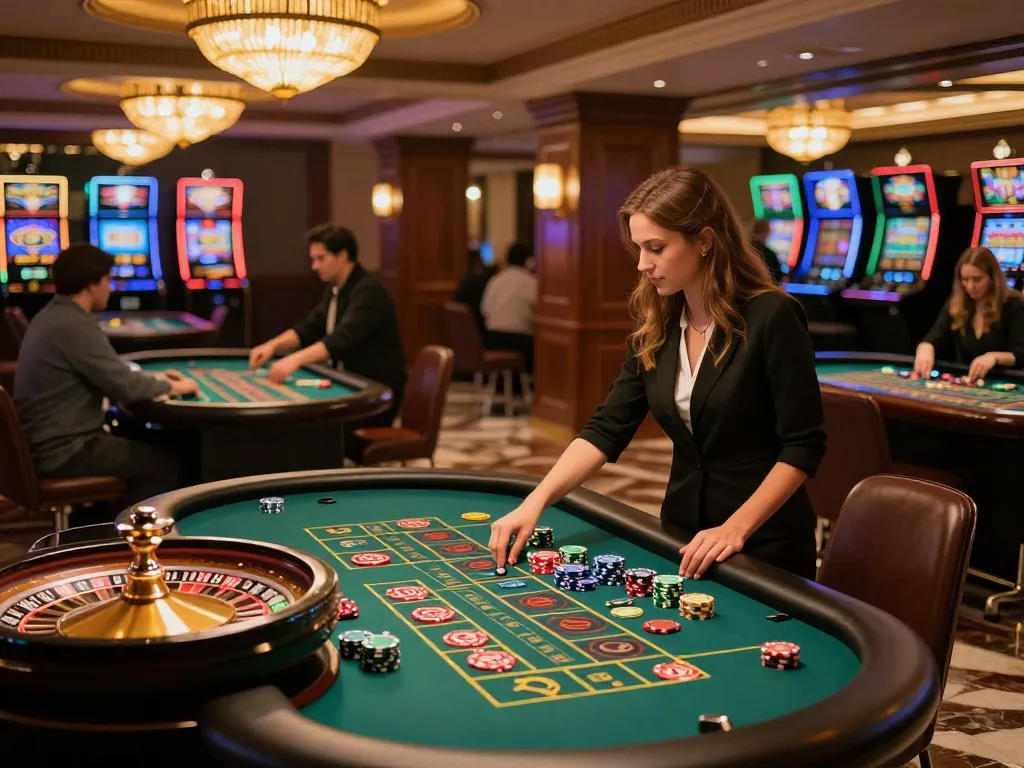 Players engaging in roulette betting at a lively casino featuring the keyword tr88 in the atmosphere.