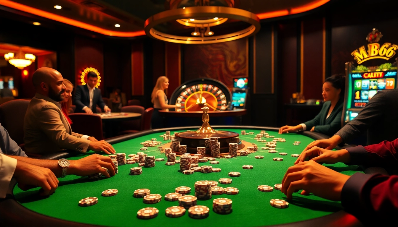 Experience high-stakes poker at MB66 Casino with vibrant tables and immersive gameplay.