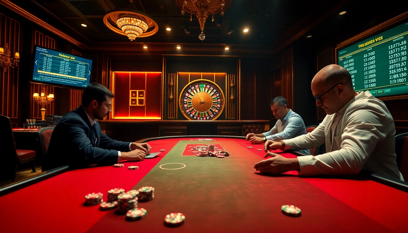 Engage with high-stakes poker gameplay at a luxurious casino, reflecting on the hidden wiki of gambling strategies.