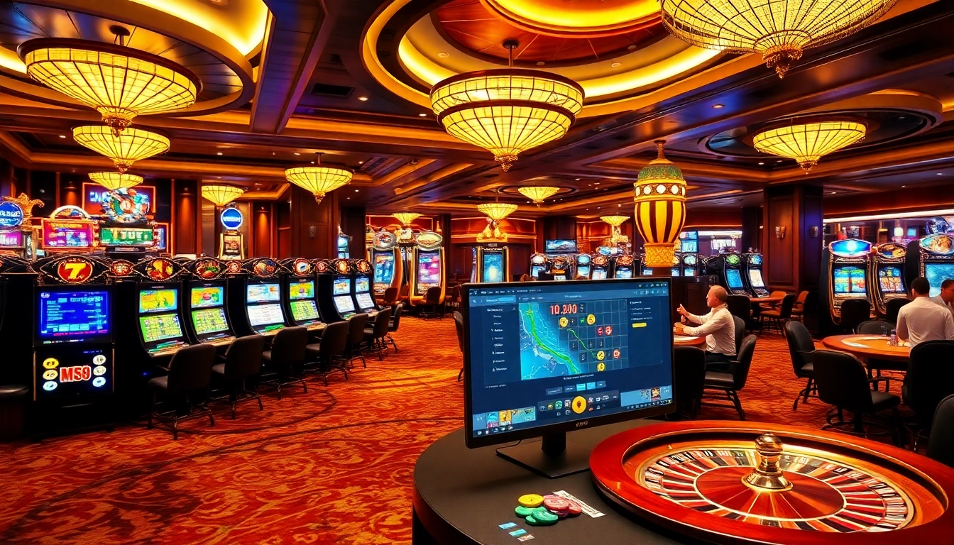 Experience high-stakes gaming at MM88 with vibrant slot machines and thrilling poker action.
