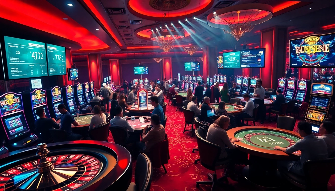 Exciting gaming scene at 789club showcasing players engaged in various casino games.