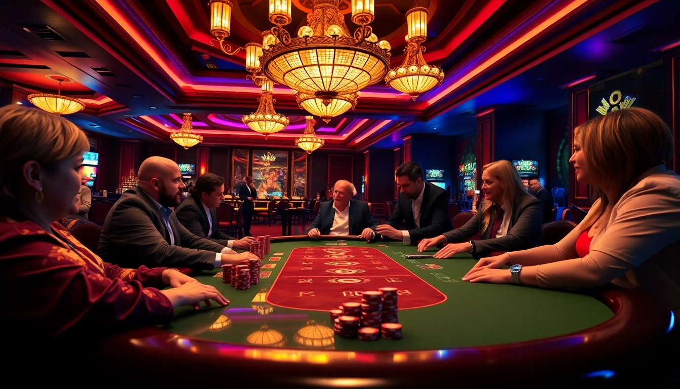 優塔賭場內緊湊的遊戲場景，玩家興奮地下注。