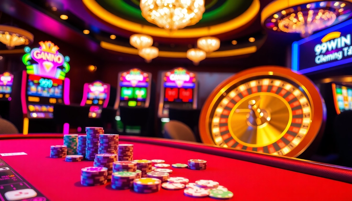 Experience high-stakes excitement at 99WIN's vibrant casino atmosphere.