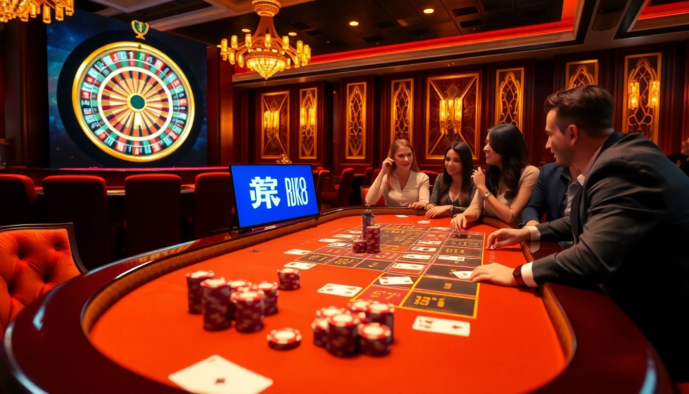 Experience the thrill of เว็บตรง bk8 gambling with vibrant casino visuals showcasing exciting games.