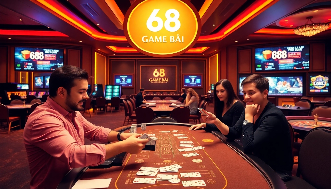 Experience the thrill of 68 Game Bài with vibrant casino action and strategic gameplay.